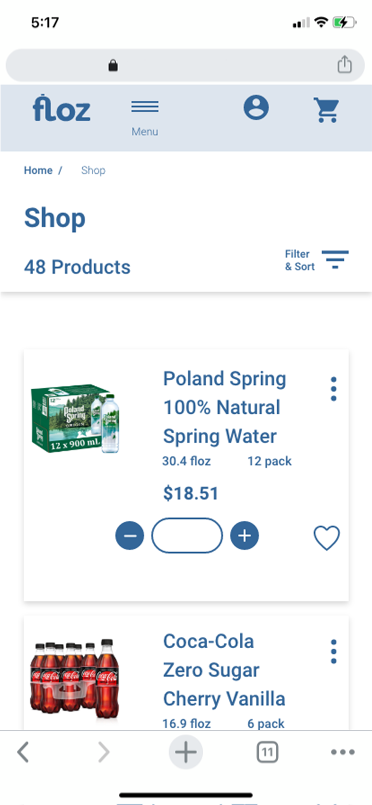 Original filter UI Step 1