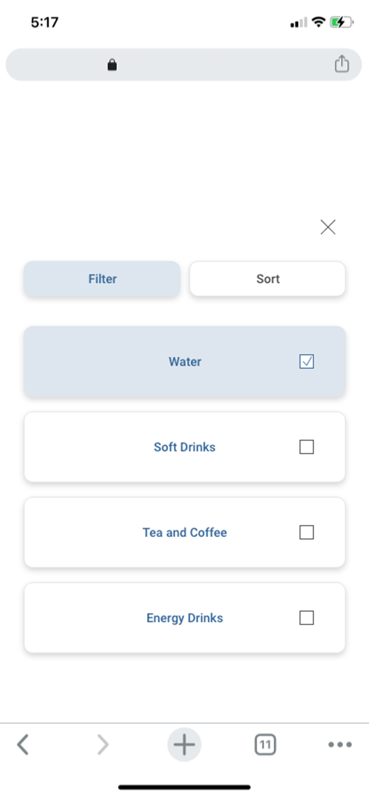 Original filter UI Step 3