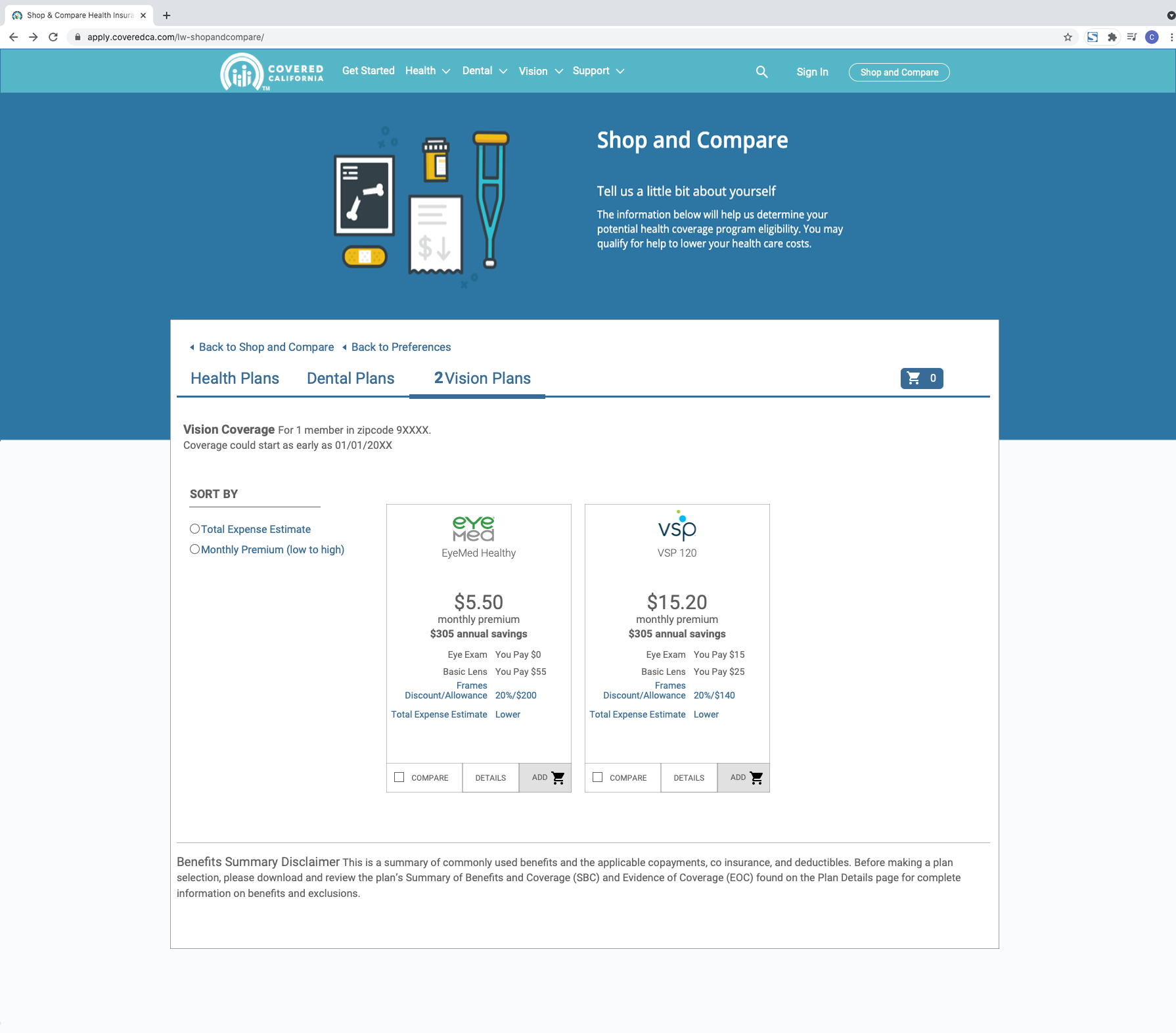 Shop and Compare redesign screen
